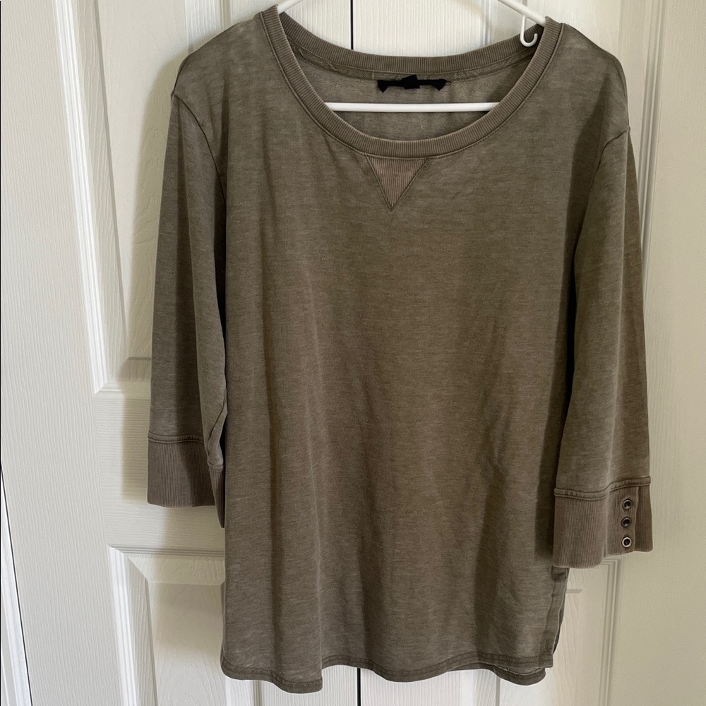 Jane and Delancey Olive Long Sleeve Top